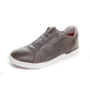 NWOB KIZIK new york slip on hands free shoes sneaker leather olive mens sz 9 M